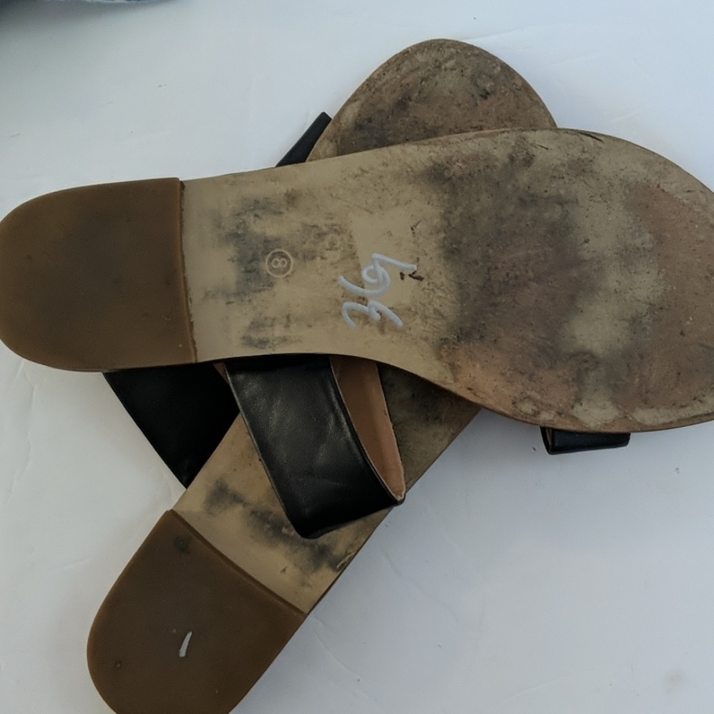 J. Crew double strap black sandals size 8 - Picture 6 of 7